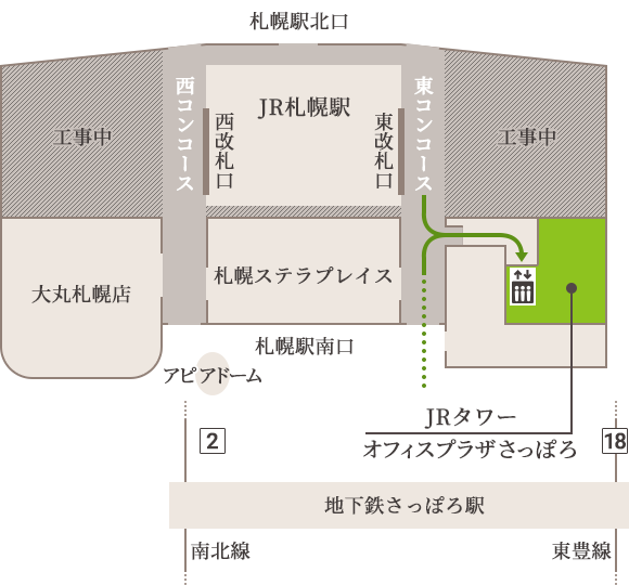 札幌駅周辺図